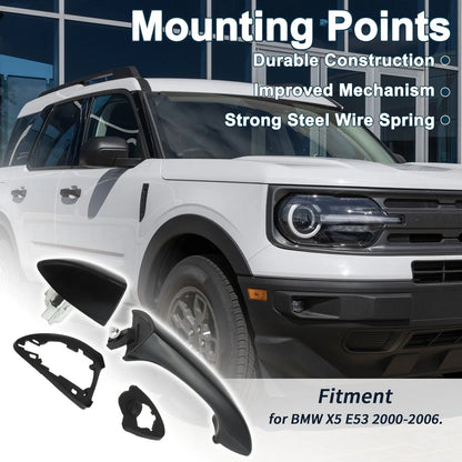 Front Right Exterior Door Handle for BMW X5 E53 Black (2000-2006)