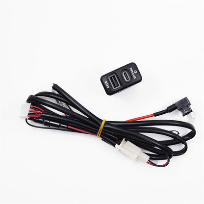 18W Type-C + QC3.0 Fast Car Charger for Toyota Tacoma, FJ Cruiser, Hilux