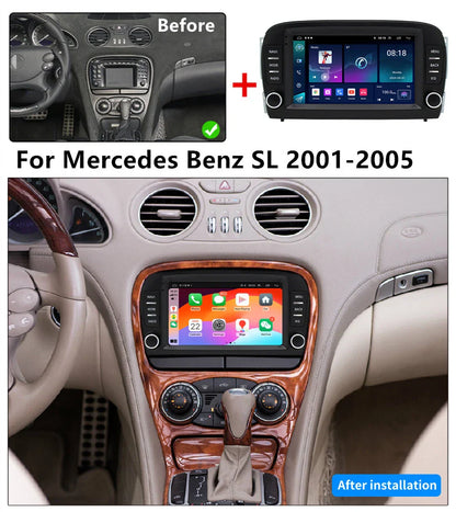 7" Stereo Radio GPS Navi for 01-05 Mercedes SL R230 SL350 SL500 SL55 SL600 SL65
