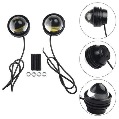 2 x White 12V-24V High Power Bull Eye LED Projector Fog Lamp for Car