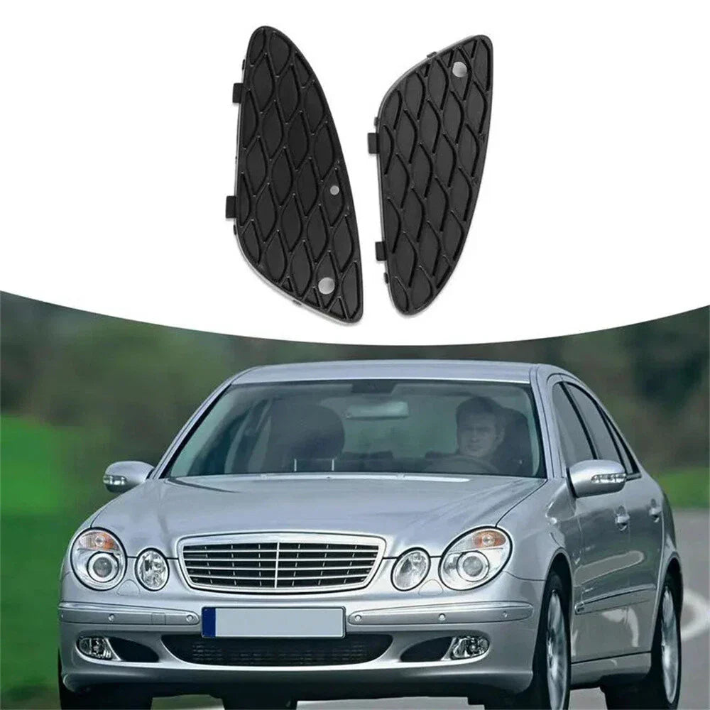 Front Bumper Cover Mesh Grille Black for Mercedes-Benz W211 E-Class (2003-2009)
