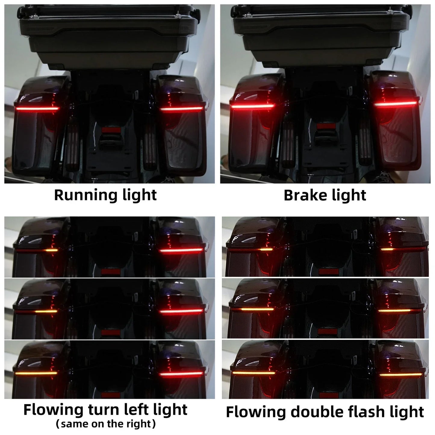 LED Saddlebag Brake Red Lights for Harley Street Road Glide (2014-2024)