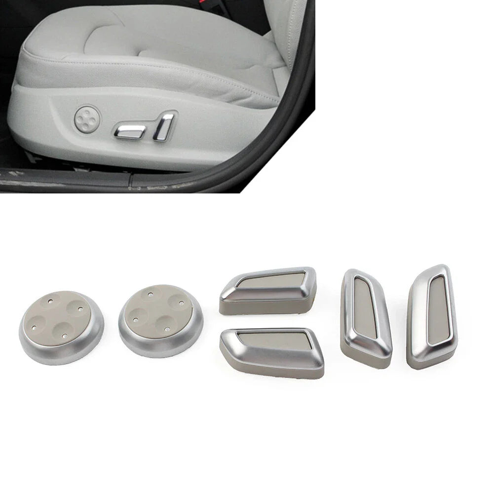 Car Seat Switch Adjustment Button Cover Set for Audi A3 A4 A5 A6 A7 Q3 Q5