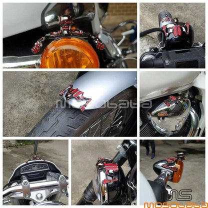 4'' Headlight Foglight Turn Signal Skeleton Ornament for Harley