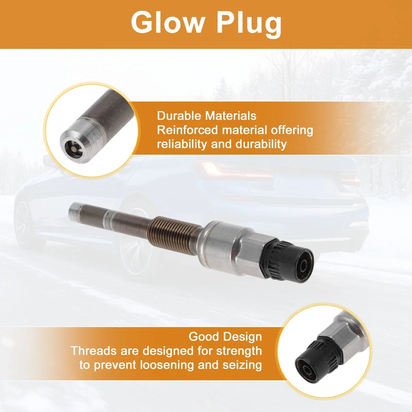 Glow Plug Diesel Glow Plugs Silver Tone Steel 1 Pc
