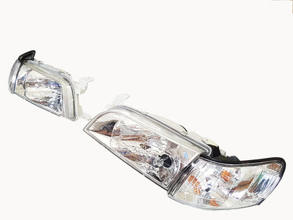 Diamond Clear Headlights for Toyota Corolla AE100 AE101 EE E100 Wagon (1991-1999)
