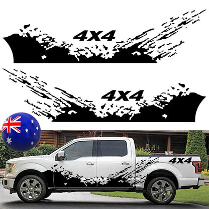 Car Truck SUV Side Body Vinyl Sticker Splash Graphics Decal Black