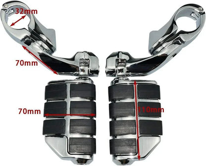 1.25" Adjustable Foot Pegs for Honda, Kawasaki, Suzuki, Yamaha, Harley