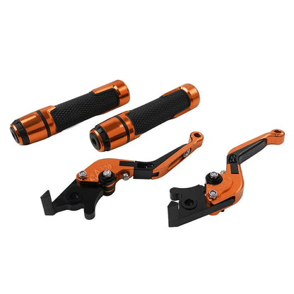 Orange Extendable Brake Clutch Levers Grips Set for BMW F900 F900R (2020-2023)