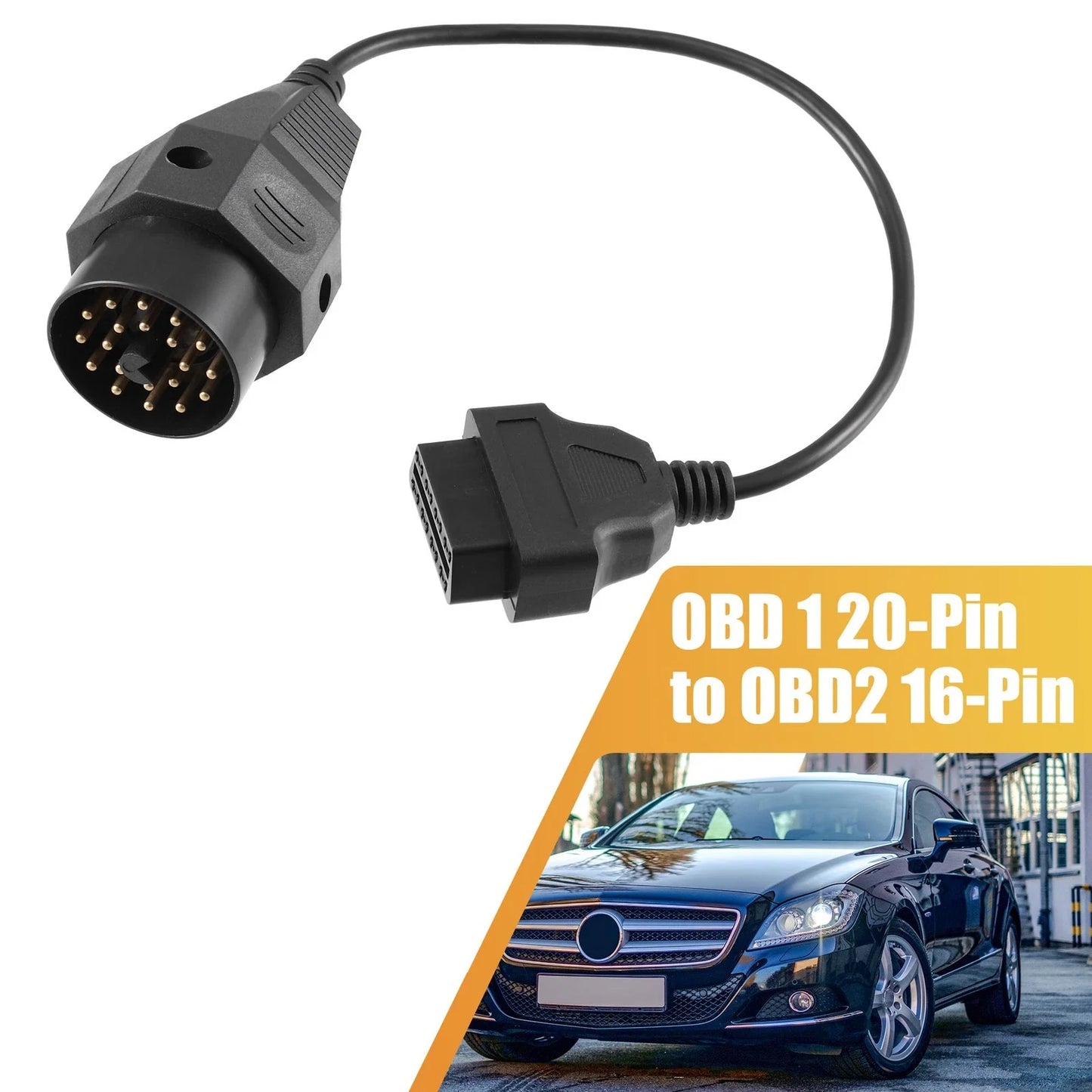 OBD 20-Pin to 16-Pin Diagnostic Tool Adapter Cable for BMW
