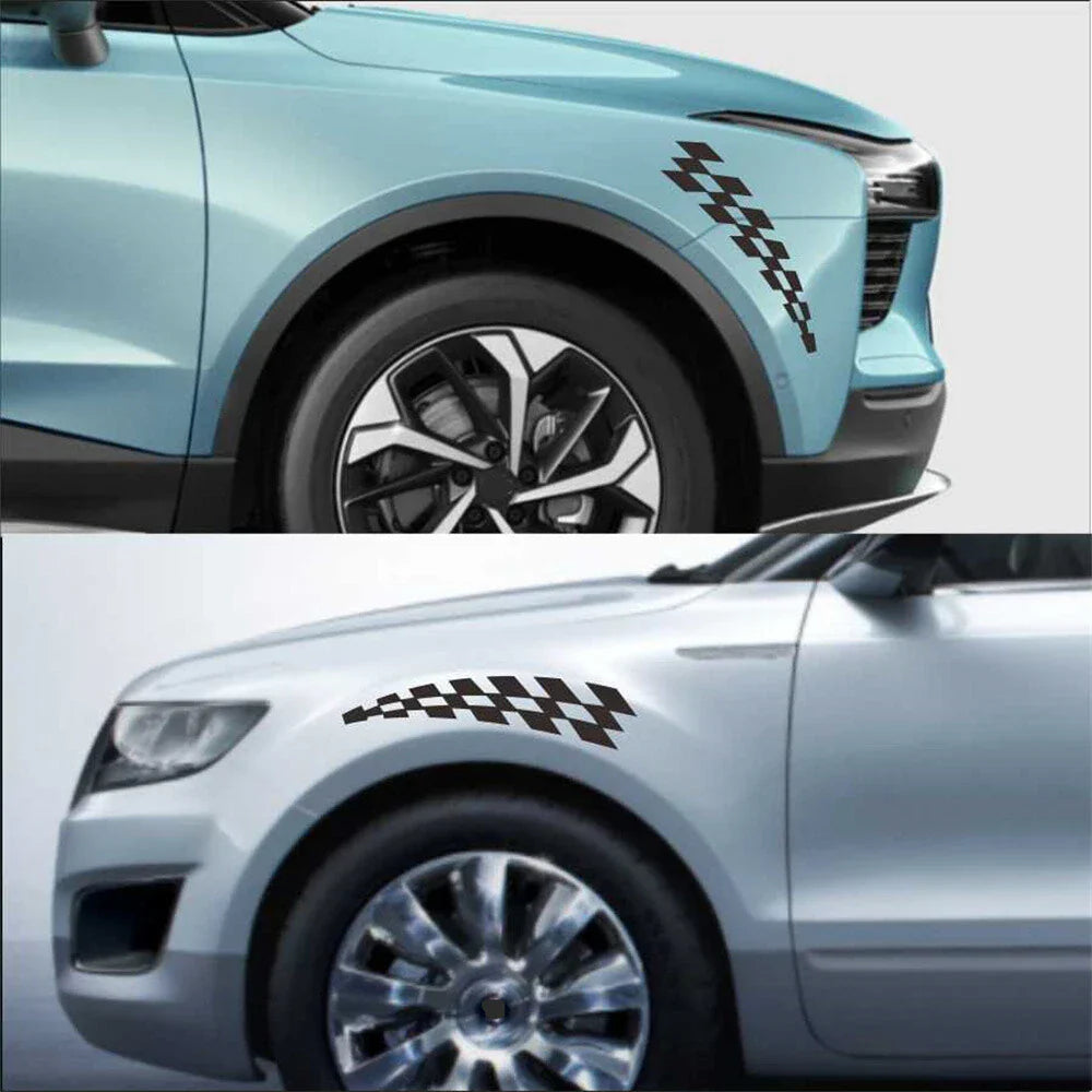 4 x Universal Black Racing Wheel Eyebrow Stickers for Car Decoration