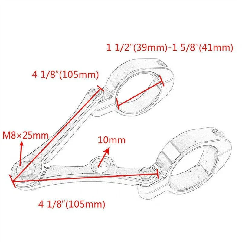 Front Headlight Turn Light Mount Holder Bracket for Motorcycle 39/41mm Fork