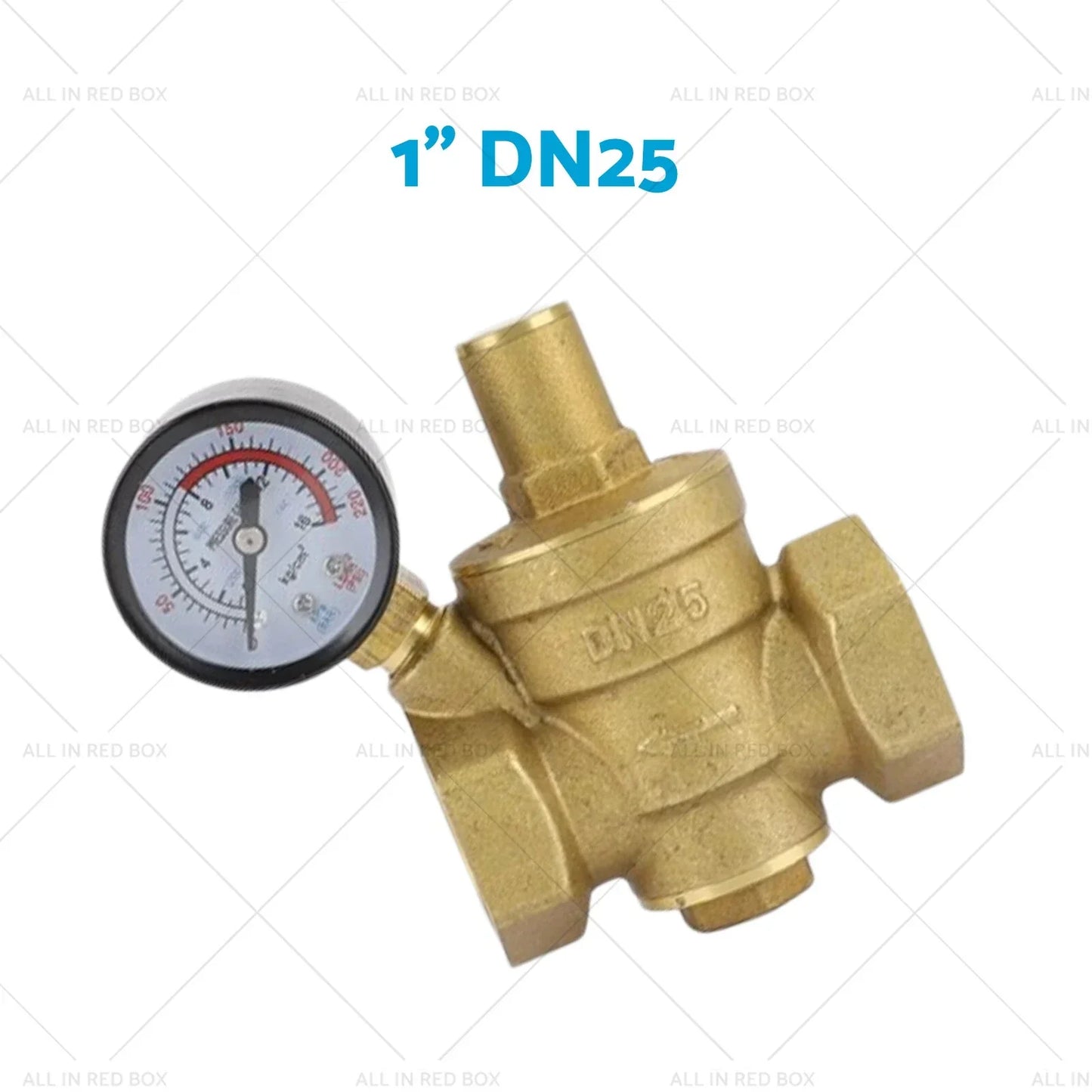 Brass Adjustable Water Pressure Reducing Valve with Gauge for DN15/20/25