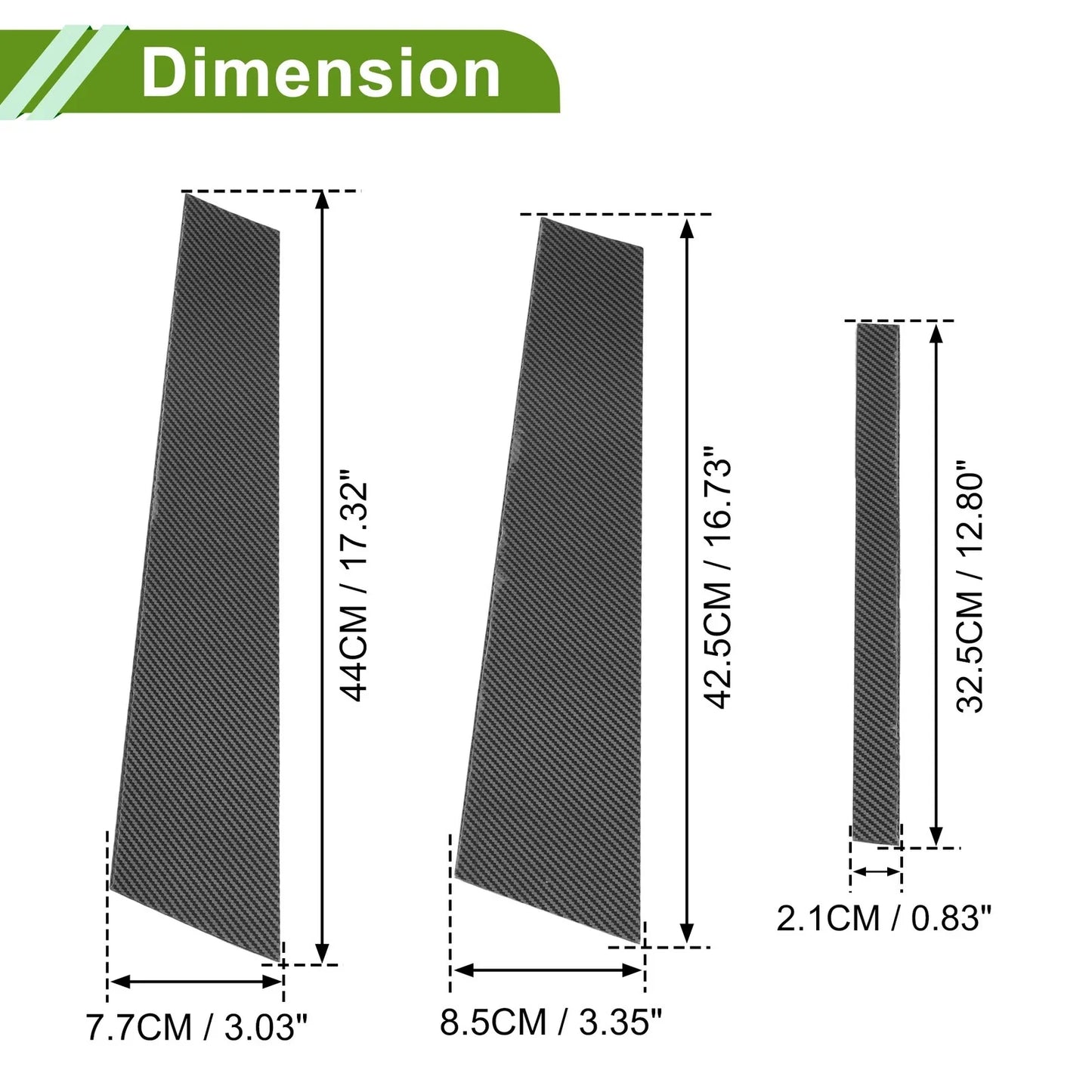 6 Pcs Door Pillar Window Trim for BMW 3-Series (2006-2011) Carbon Fiber