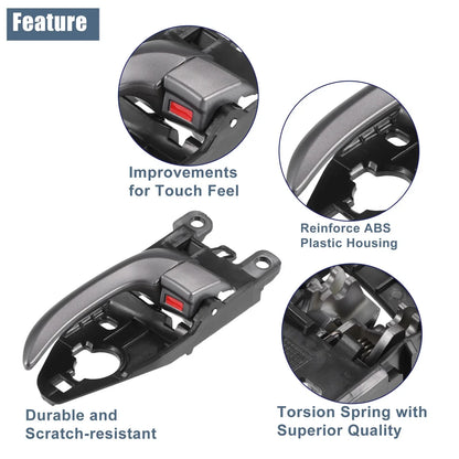 2 x Left Right Interior Door Handles for Hyundai Elantra (2011-2016)