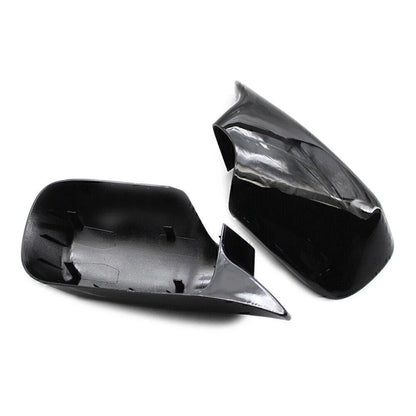 Glossy Black ABS Front & Rear View Mirror Covers for BMW E46 (1998-2005)
