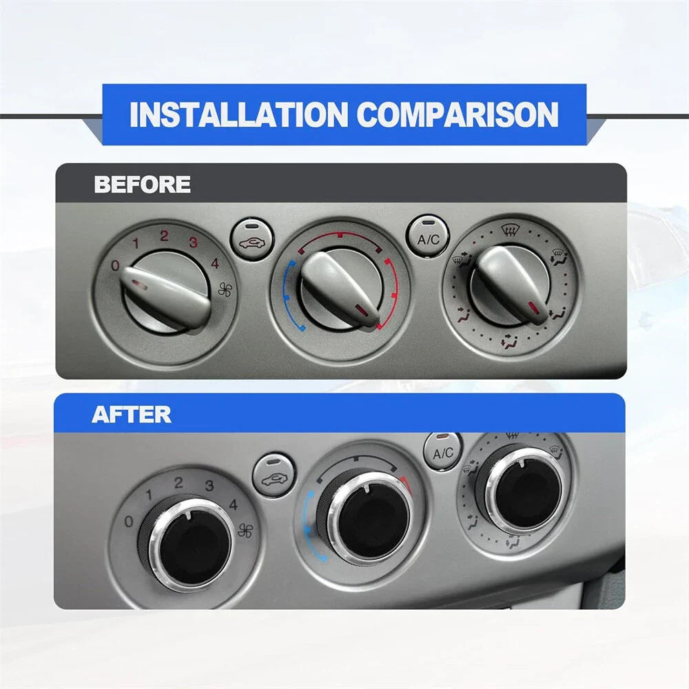 3 x Car Switch Knob Heater Climate Control Button A/C for Ford Focus Fusion