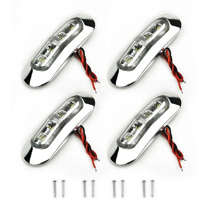 4 x Waterproof 12V-24V Stern Transom Light for Marine Boat LED Deck Courtesy
