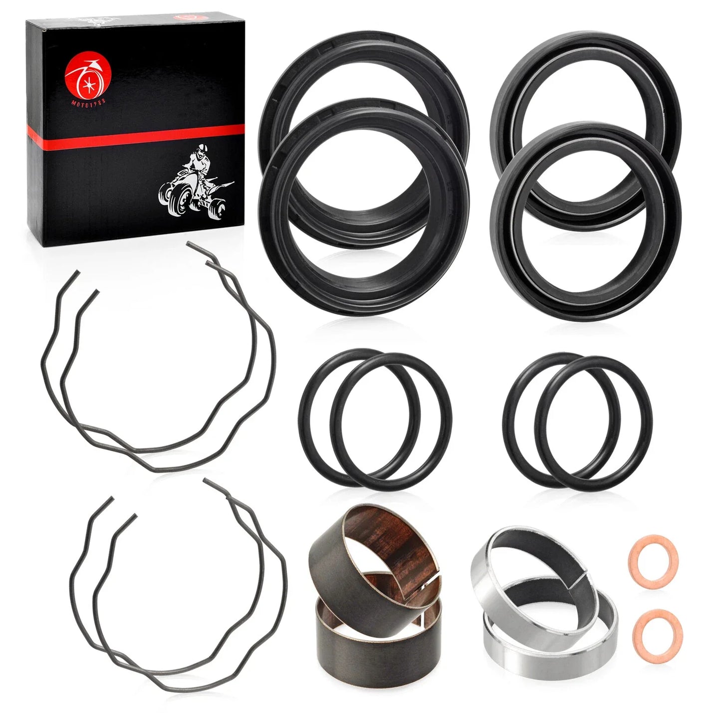 Fork Bushing Dust Oil Seals for Yamaha V-Star 1300 XVS1300 Tourer (2007–2017)