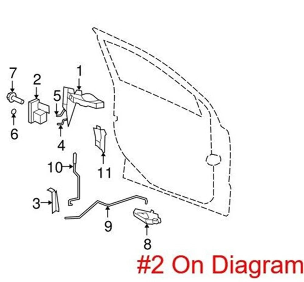 Front Right Door Lock Latch for Dodge Caliber, Compass (2007-2010)