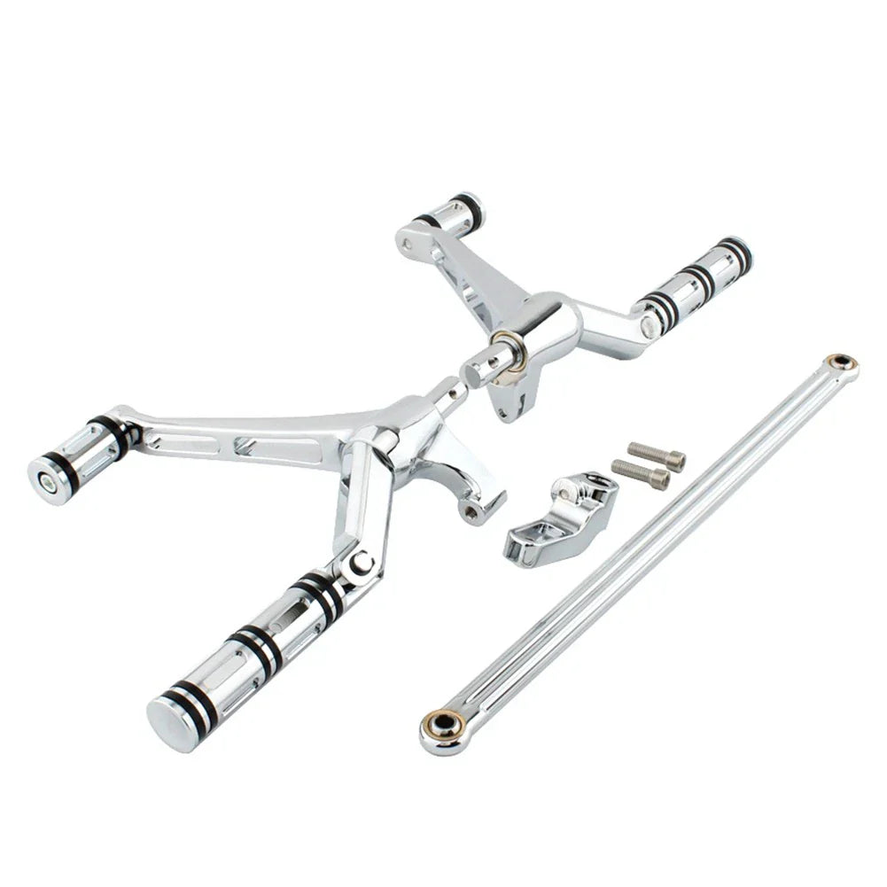Chrome Aluminum Footrest Pedal Bracket Set for Harley V-Rod Muscle (2002-2017)