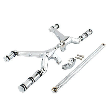 Chrome Aluminum Footrest Pedal Bracket Set for Harley V-Rod Muscle (2002-2017)