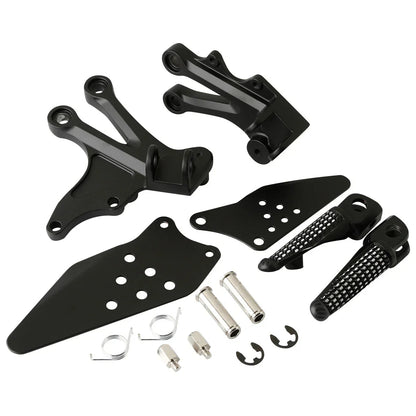 Matte Black Front Footrest Pegs for Kawasaki Ninja ZX10R (2004-2005)