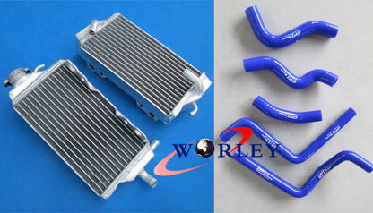 Aluminum Radiator & Blue Hose for Honda CR125R (2000-2001)