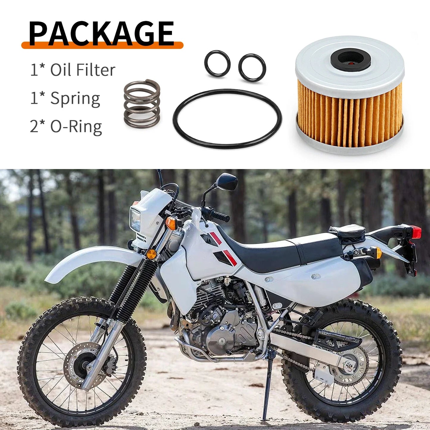 Oil Filter O-Ring Spring for Honda XR250R/XR350R/XR400R/XR500R(1983–2004)