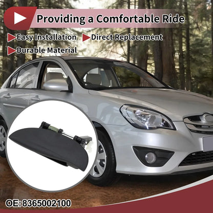 Exterior Door Handle for Hyundai Atos Rear Left Black ABS (2000-2003)