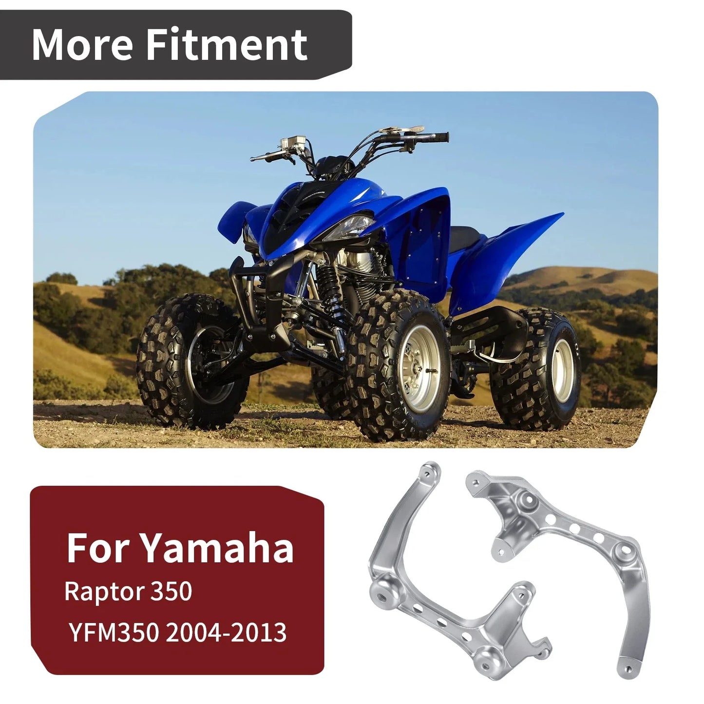 2 x Front Fender Brackets for Yamaha Raptor YFM350 (2004–2009)