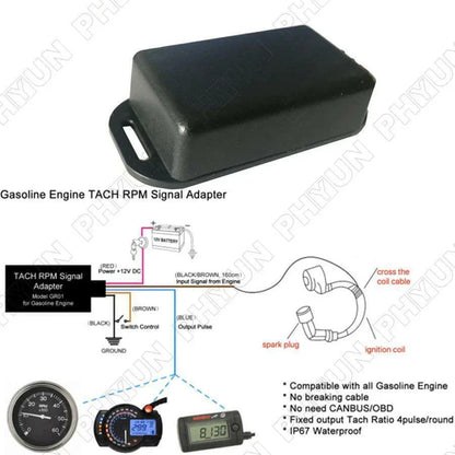 Gasoline Engine Tach Adapter RPM Signal Sensor for Vehicle Truck Boat ATV
