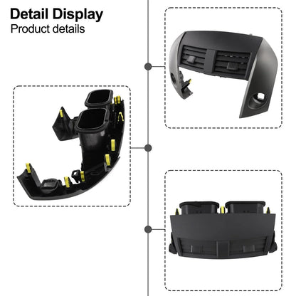 Black Center DASH Vents+Trim Bezels for Toyota RAV4 (2006–2012)