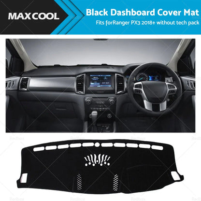 Black Dashboard Cover Mat for Ranger PX3 (2018 - Present)