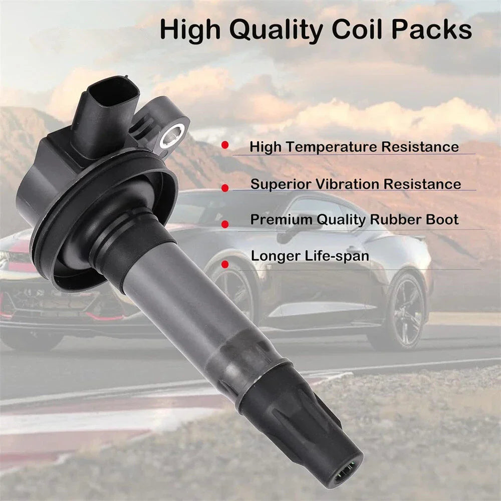 6Pcs Ignition Coils with Spark Plugs for Lincoln Ford Explorer F150 Mustang