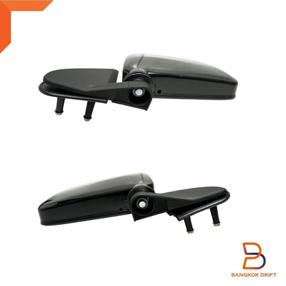 Black Side Door View Mirror Sail Mount for Nissan D21 Pickup, D22 Navara (86-97)