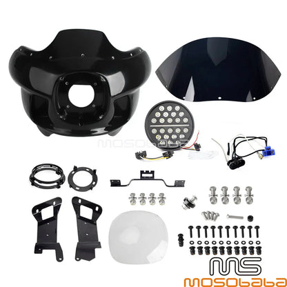 7" LED Headlight & Motorcycle Fairing for Harley Softail Fat Boy (2018-2023)
