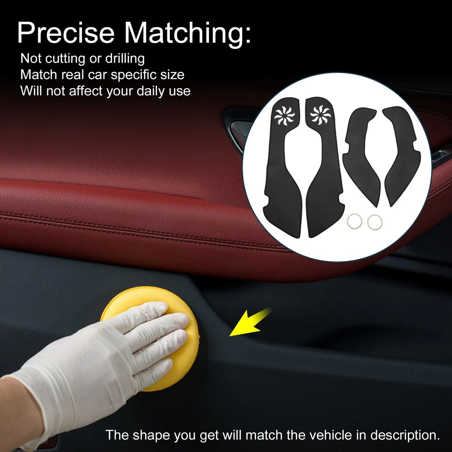 Car Door Anti Kick Pad Protector for Honda Accord 9th Gen (2014-2017) 1 Set