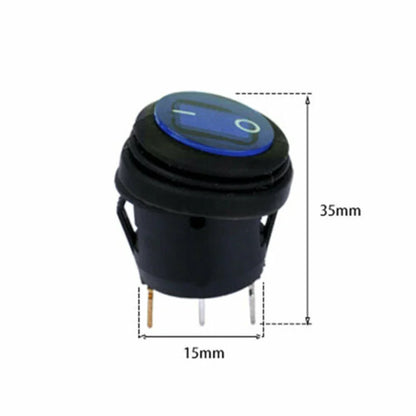 ON/OFF LED Round-Blue Light Rocker-Switch for Multiple Makes & Models