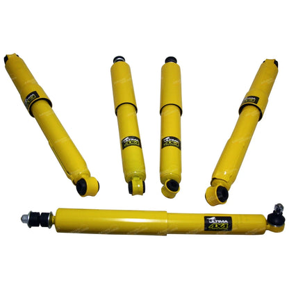 5pc Gas Front & Rear Shock Absorber & Steering Damper for Toyota Hilux (1983–1997)