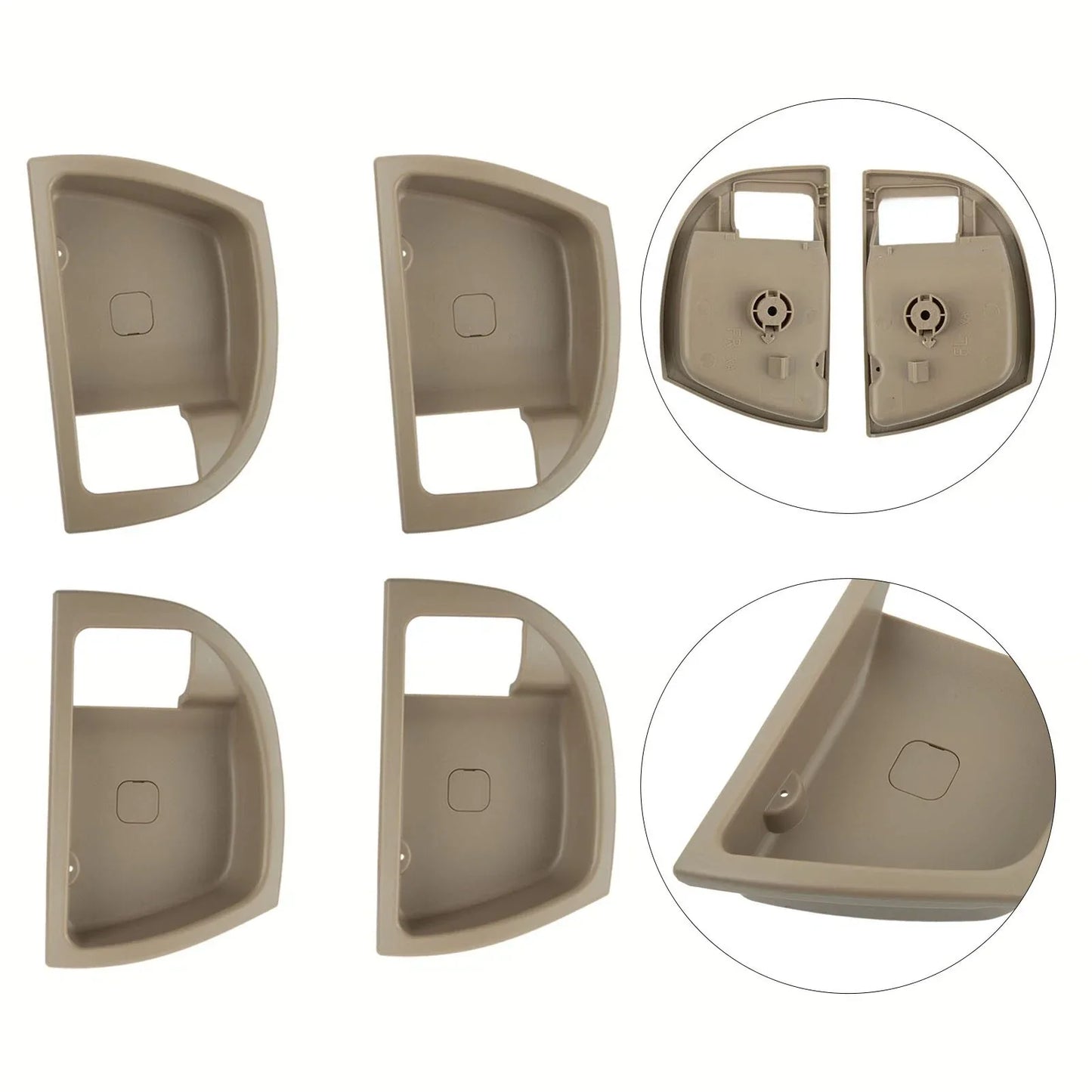 4Pcs Inside Door Handle Trim Cover for Hyundai Santa Fe (2007–2012)