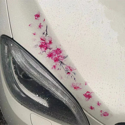 2 x Car Sticker Cherry Blossom Vinyl Scratches Car Decoration