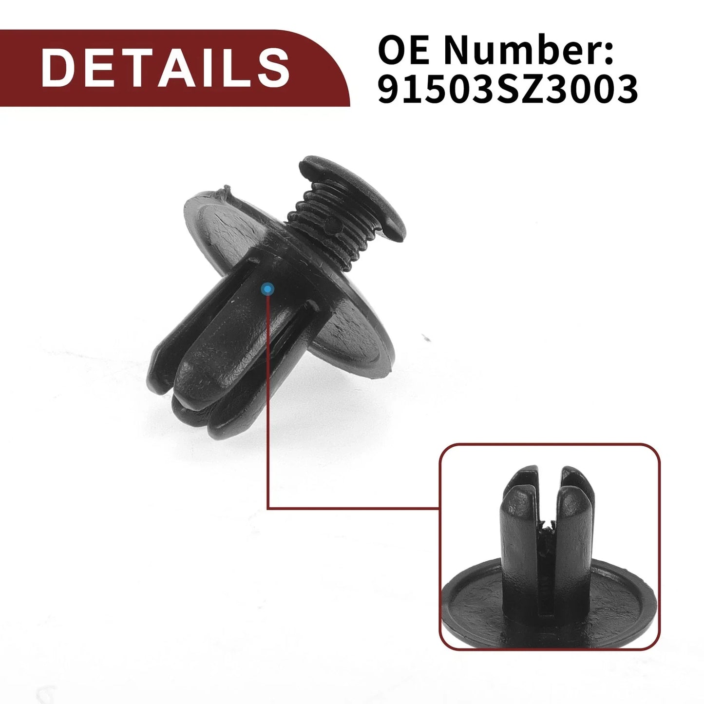 Front Fender Skirt Clips for Honda CR-V, CR-Z (1997-2020, 2011-2016) - 20 Pcs
