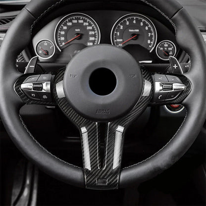 Carbon Fiber Steering Wheel Cover for BMW M2 M3 M4 M5 M6 (2014-2021)