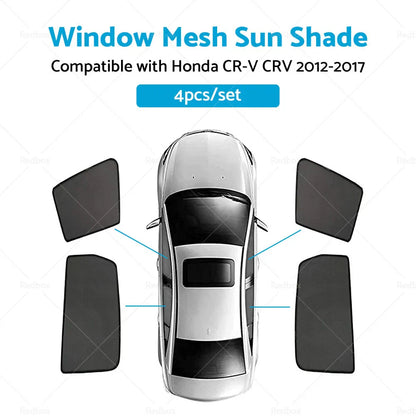 4x Foldable Window Mesh Sun Shade for Honda CR-V (2012-2017)