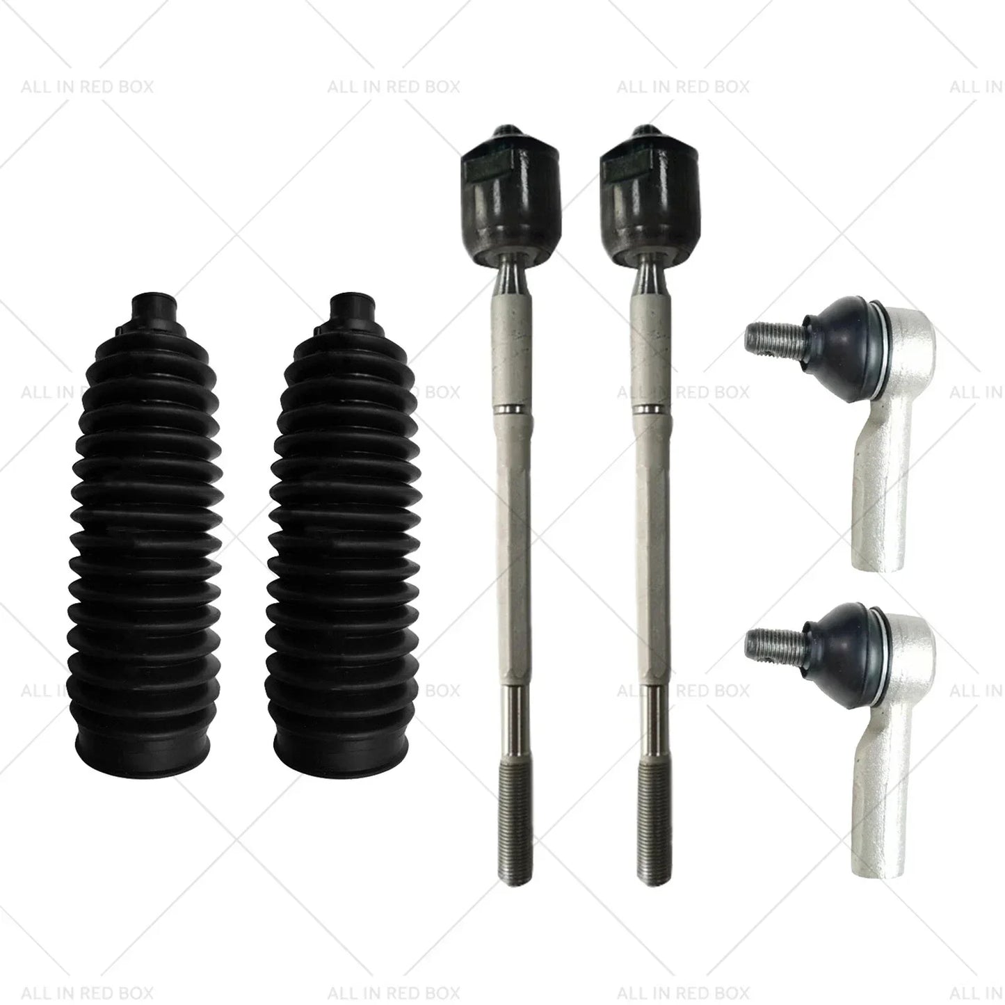 6PCS Inner Rack Tie Rod End Kit for Toyota Hilux 2005-2015 4WD GGN25R KUN26R