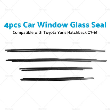 4 x Window Glass Seal Weatherstrip for Toyota Yaris Hatchback (2007-2016)