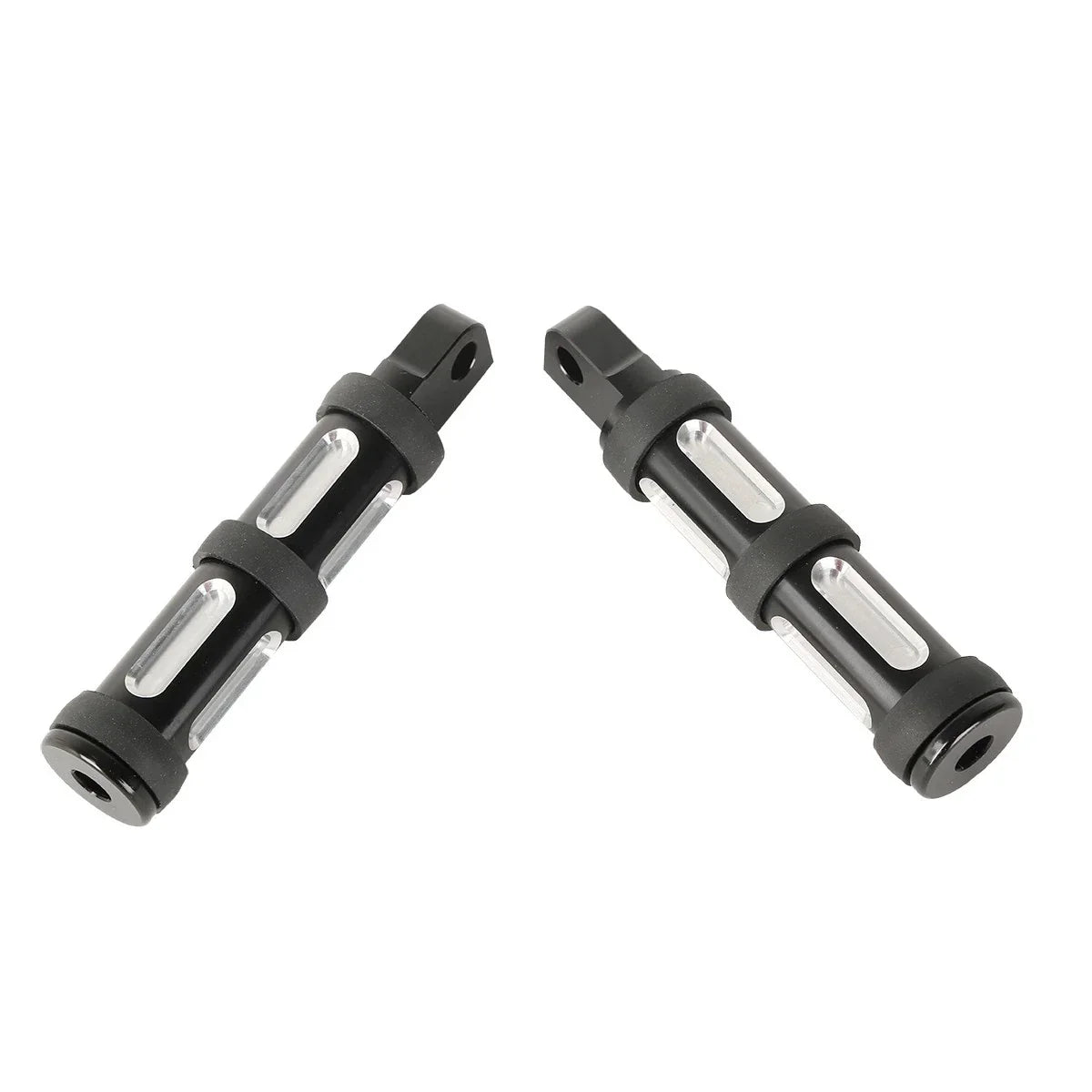 Black Footpeg Rests for Harley Touring Dyna Softail Fatboy