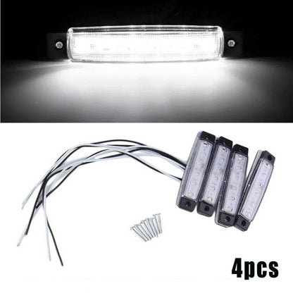 4PC Marine Grade 12-Volt Large Waterproof Cool White LED Courtesy Lights