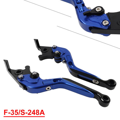 CNC Blue Extendable Brake Clutch Levers for Suzuki GSXR600 GSXR750 (2004-2005)